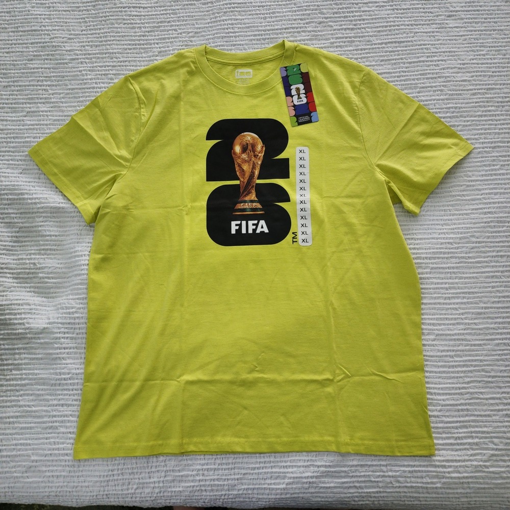 FIFA World Cup 2026 Men's Size XL Graphic T-Shirt Lime Green New